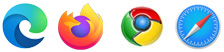 Edge Firefix Chrome Safari
